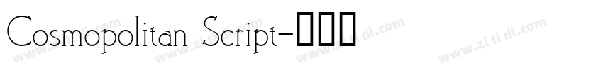 Cosmopolitan Script字体转换